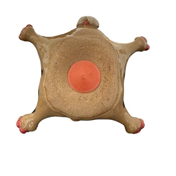 Rare Pamela Eisenmann Signed Puffy Dog Whimsical Piggy Bank Stoneware Folk Art - Picture 2 of 12